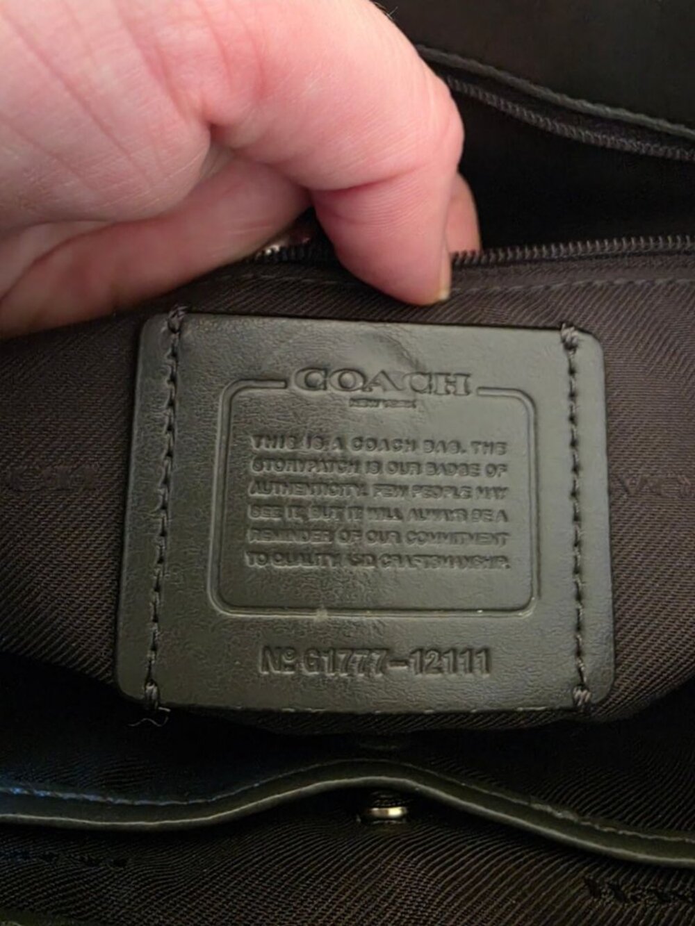 Coach Swagger 27 Gray Brown Glovetanned Leather Gold Satchel 12111 Authentic - Picture 6 of 16